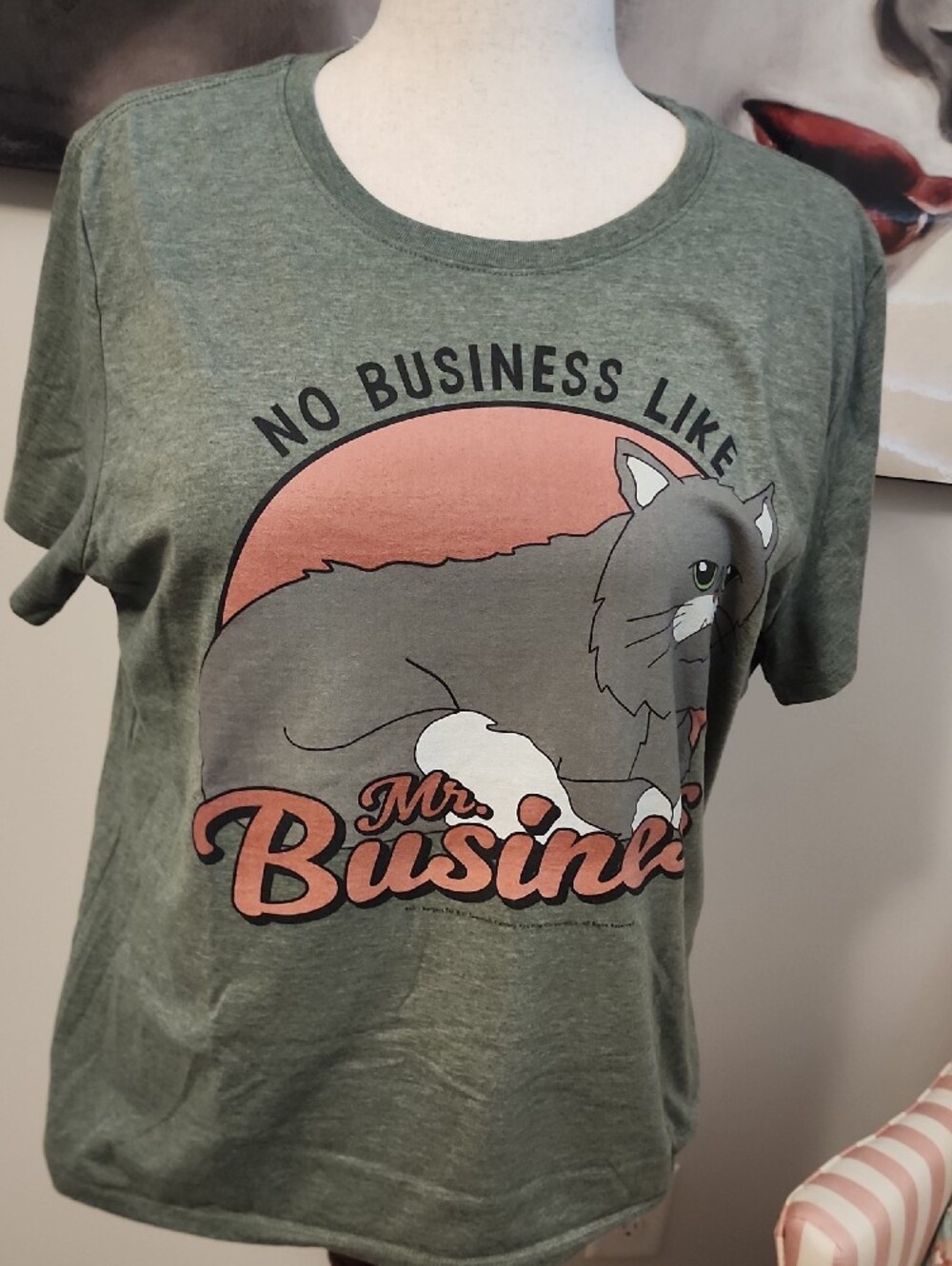 Bobs Burgers Mr. Business Graphic Tee - Green with Pink Accents Size 2XL